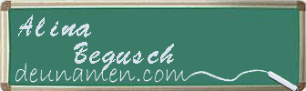 Alina Begusch Visitenkarte